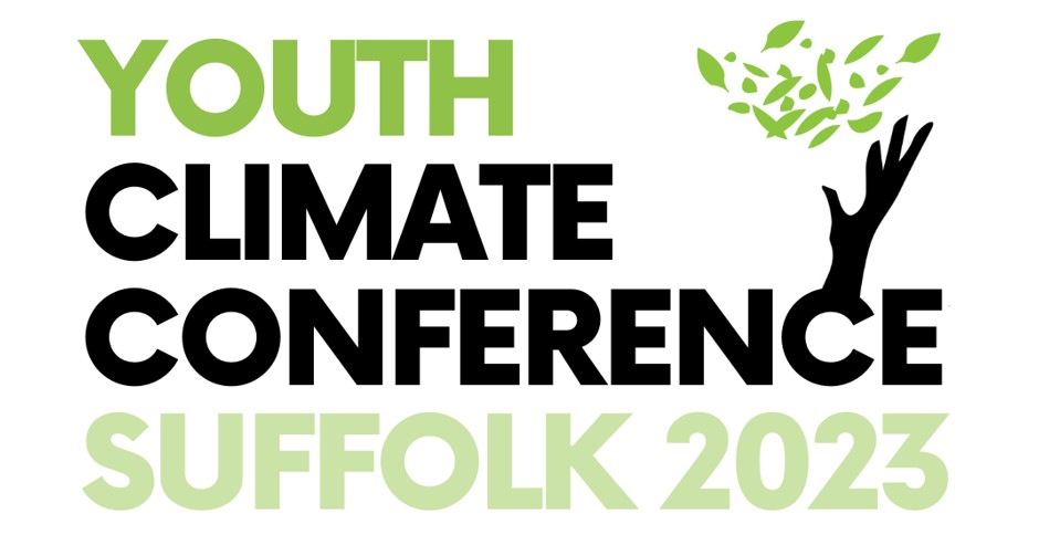 Youth Climate Conference logo in green and black